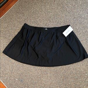 Swimsuits For All Black Swim Skirt with Panty underlying